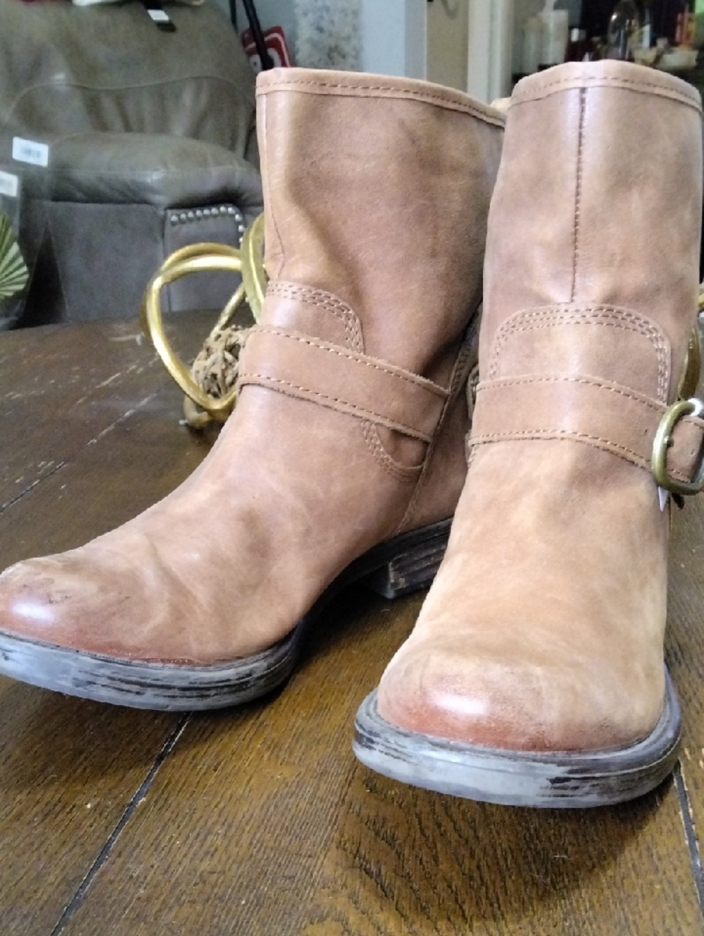 🚨B2G1 LUCKY BRAND Brown Tan Leather Ankle Boots